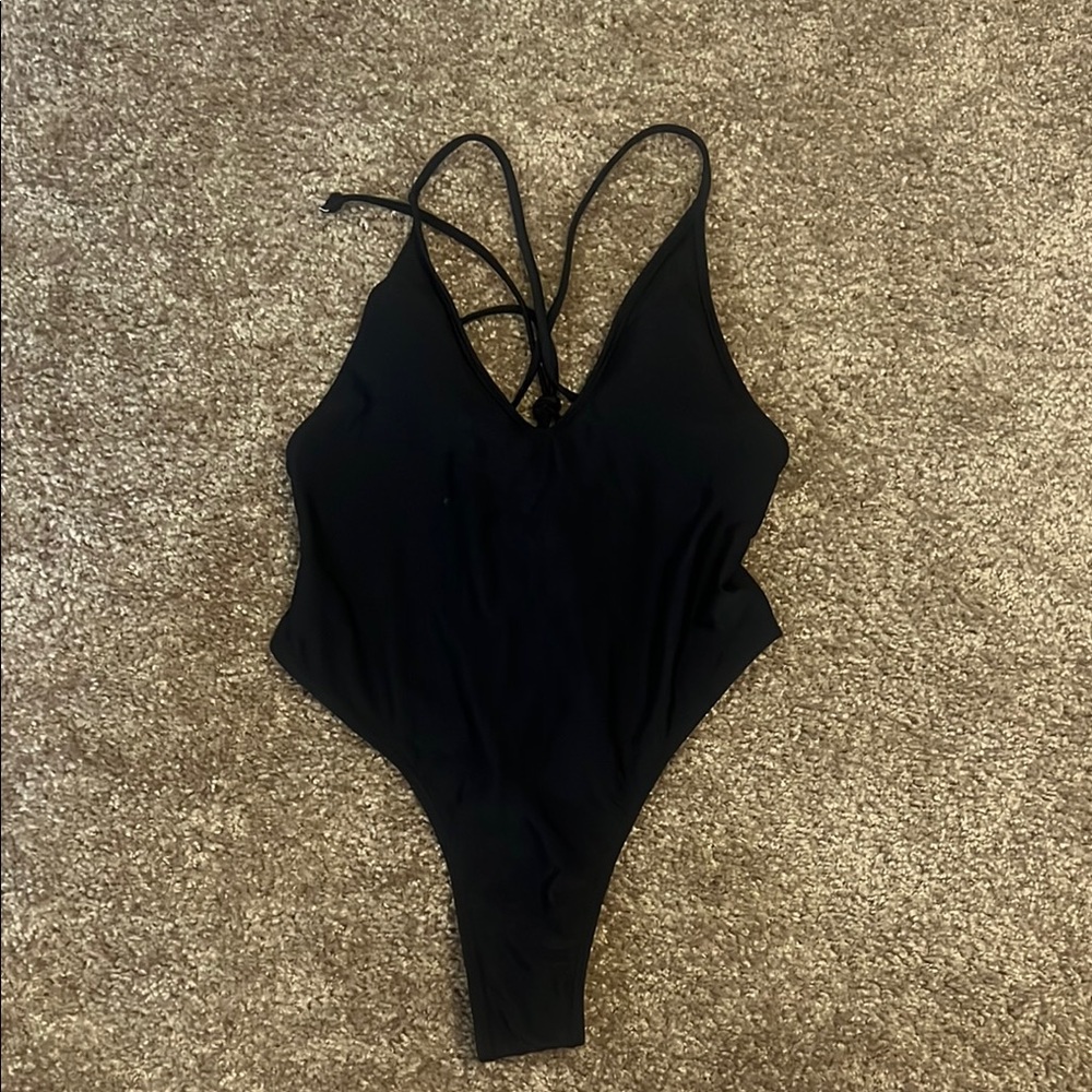 SHEIN Black One-Piece Swimsuit